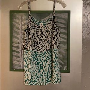 Sleeveless Cabi green/navy w/ adjustable straps